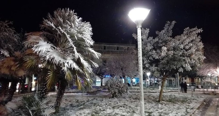 Manduria sotto la neve, 5 gennaio 2019