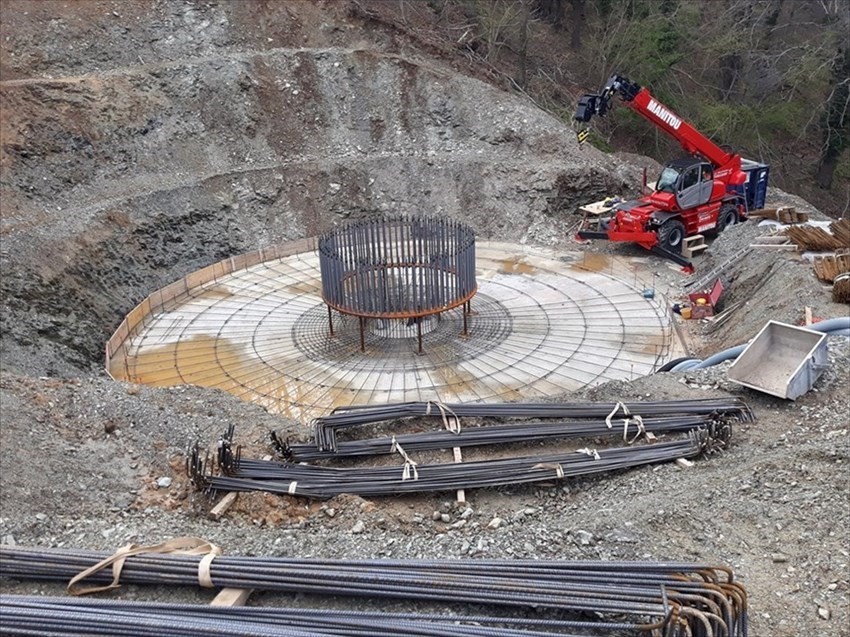 Le foto del cantiere del depuratore a Urmo