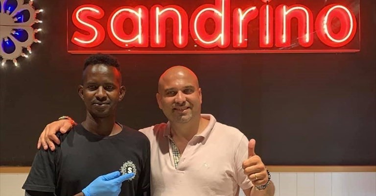 Alessandro Sandrino con Yusuf Alessandro Sandrino con Yusuf