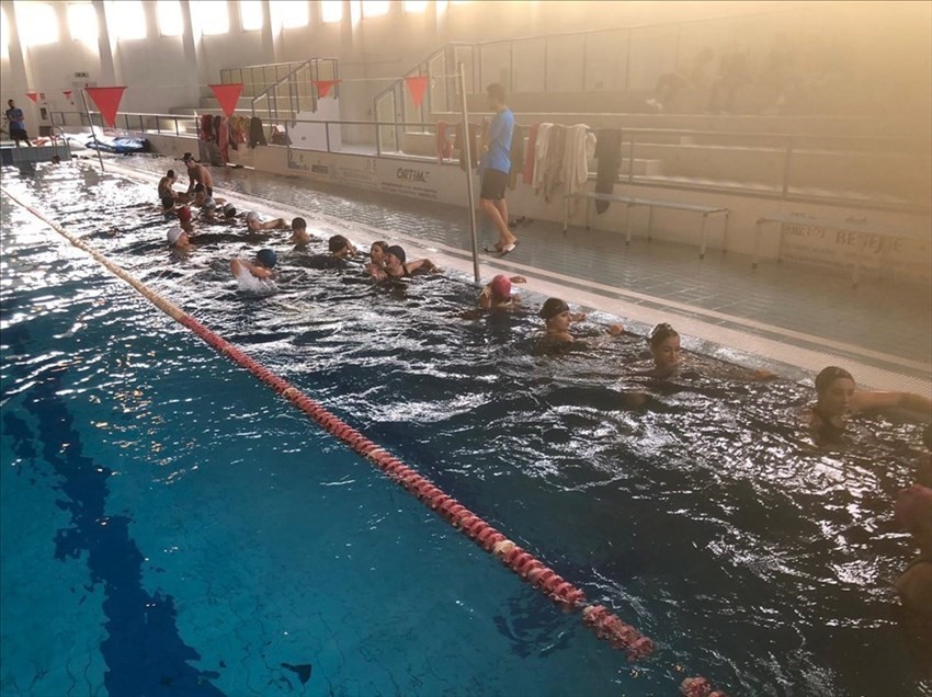 Prima lezione in piscina