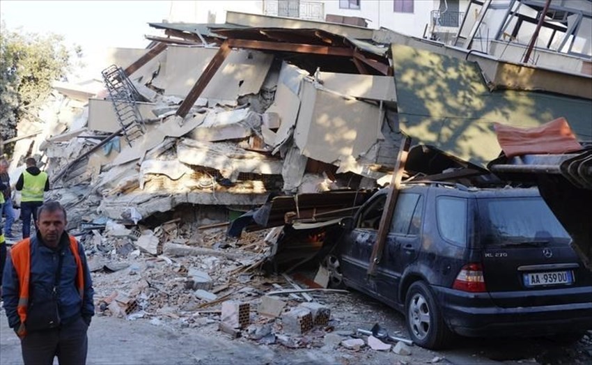 I danni del terremoto in Albania 25 novembre 2019