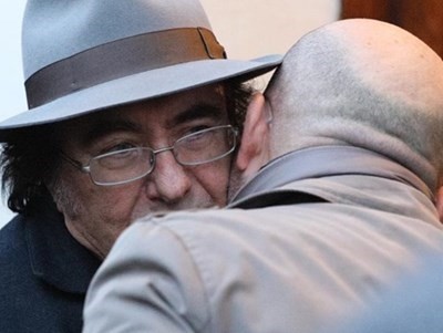 Al Bano al funerale della madre Jolanda