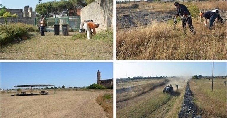 I lavori nel parco