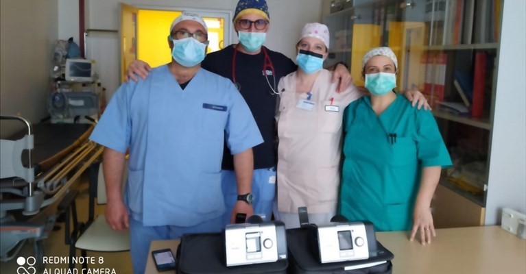 I respiratori consegnati alla rianimazione del Giannuzzi I respiratori consegnati alla rianimazione del Giannuzzi