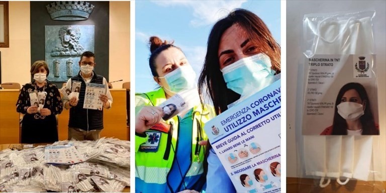 Le mascherine alla popolazione di Maruggio Le mascherine alla popolazione di Maruggio