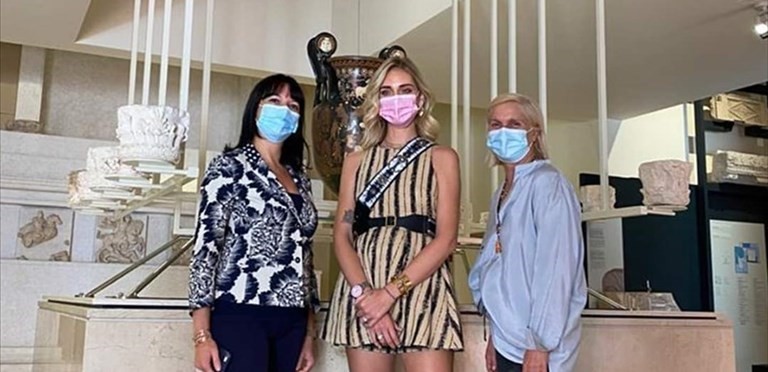 Chiara Ferragni al Marta di Taranto Chiara Ferragni al Marta di Taranto