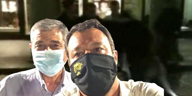Francesco Turco con Matteo Salvini