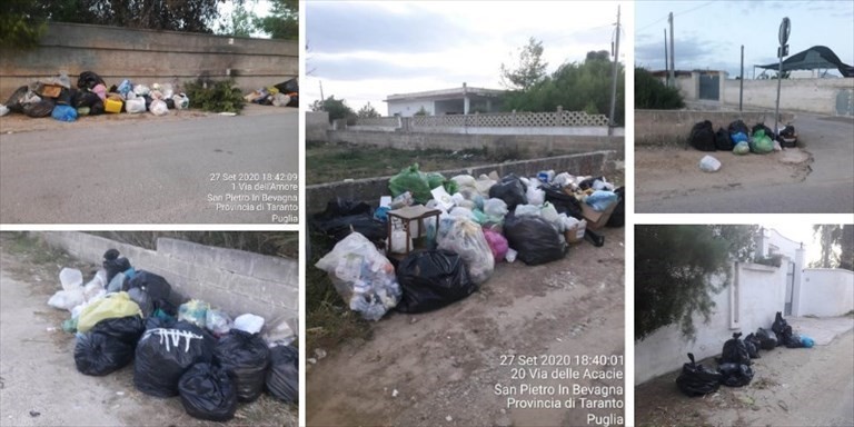 Rifiuti abbandonati nelle marine Rifiuti abbandonati nelle marine