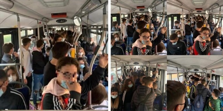 Nei pullman come sardine Nei pullman come sardine