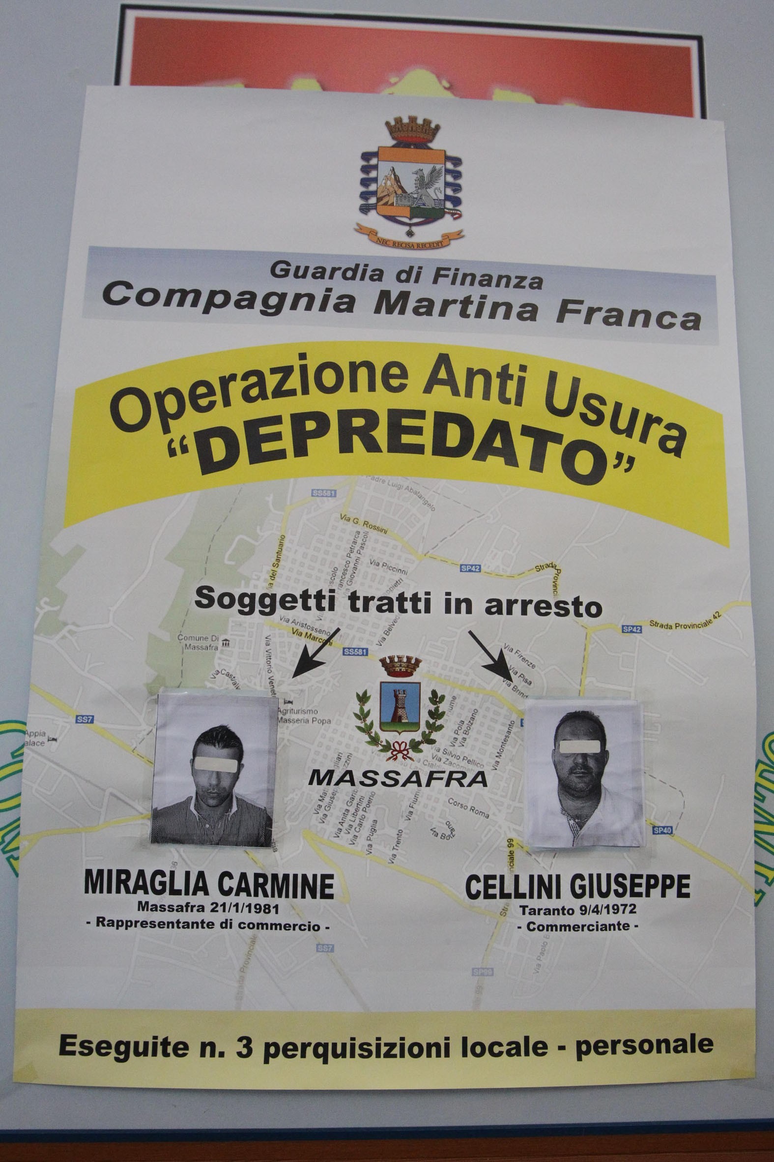 Arrestati due usurai, nella mani della Finanza l'agenda dei clienti