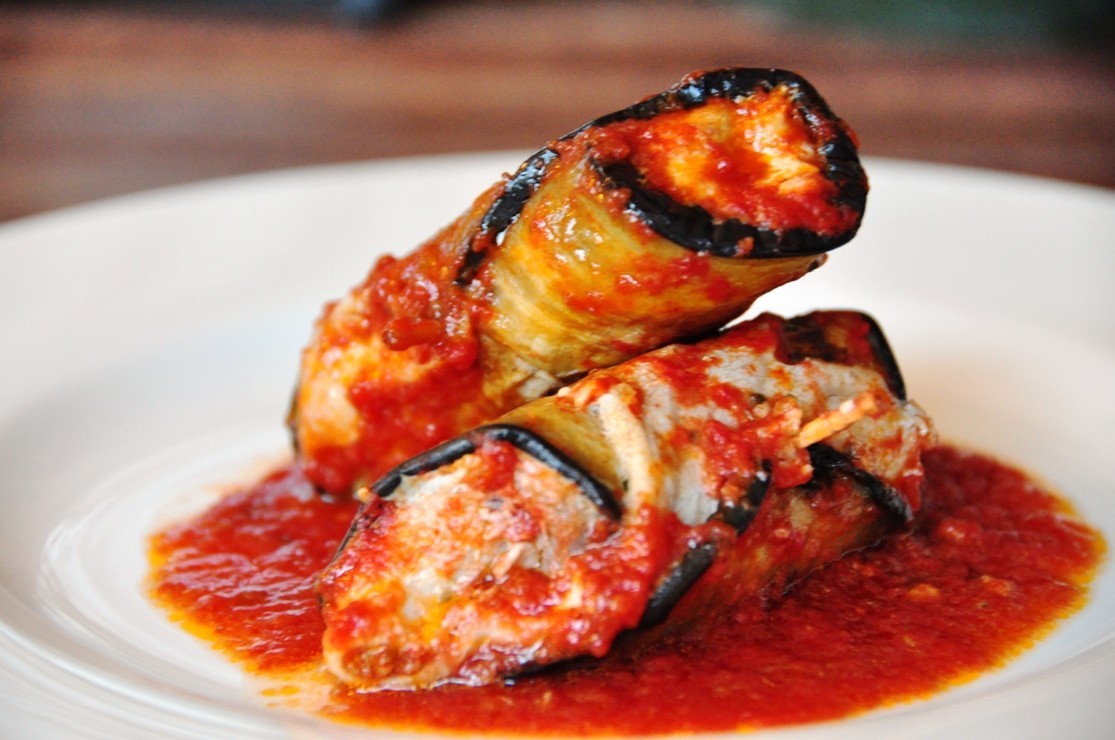 Involtini di pesce spada e melanzane