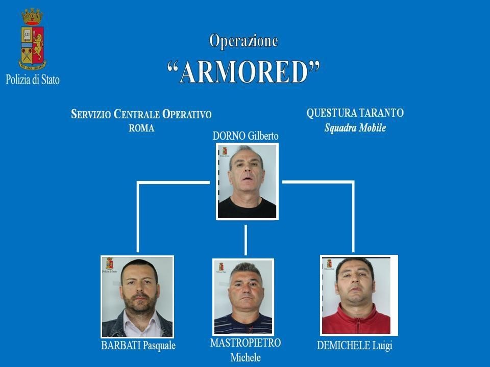 Operazione Armored, le foto dei fermati per l'assalto al portavalori