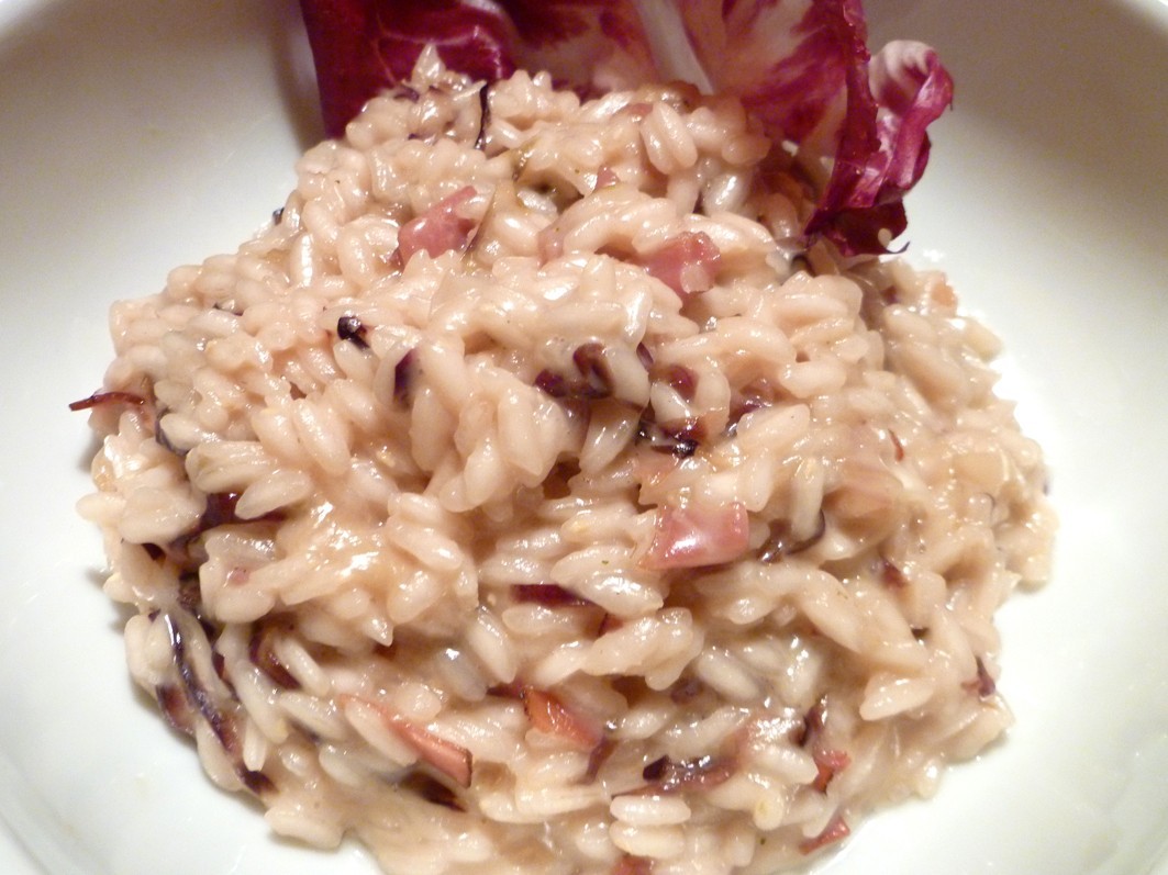 Risotto al Primitivo, radicchio e bresaola