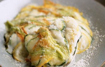 Lasagne di fiori e zucchine - Tortino al cioccolato bianco