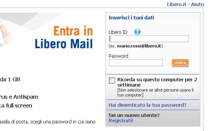 Black out della posta di Libero mail: problemi nella rete Wind-Infostrada�