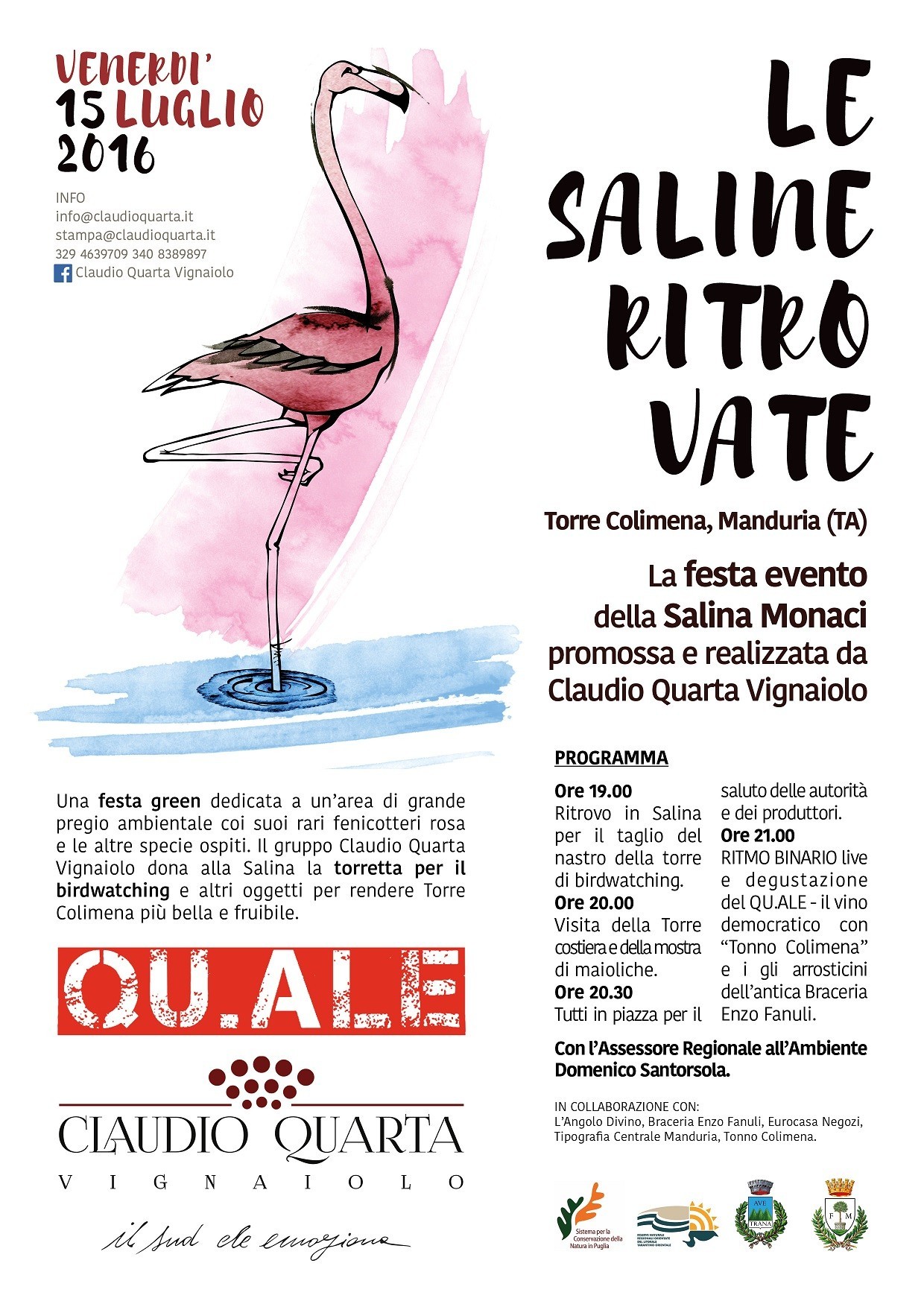 La festa dei fenicotteri rosa�e dell'ambiente