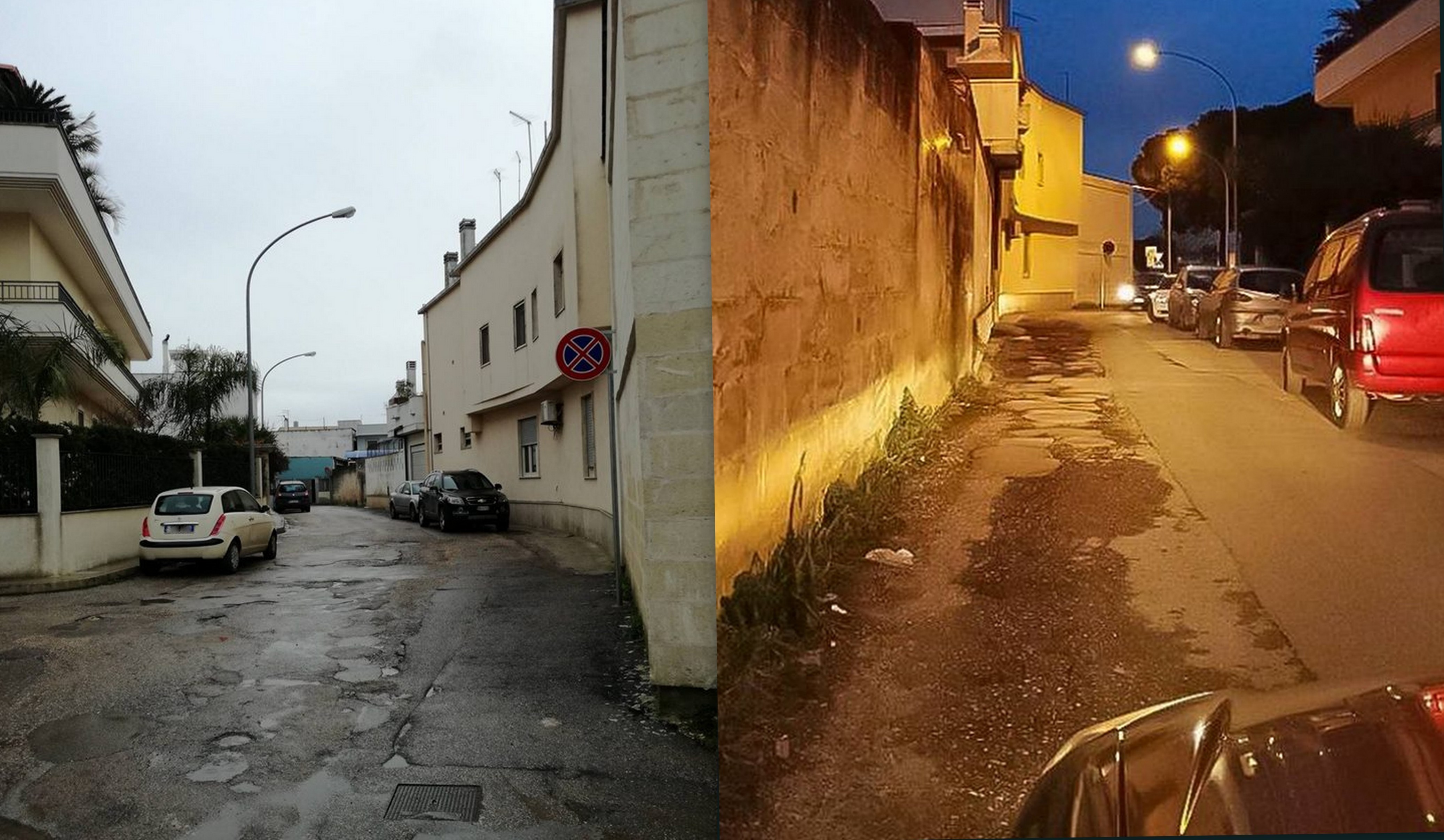 Via Paisiello, strada impraticabile anche per un disabile